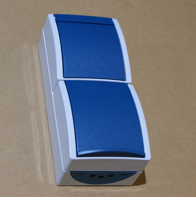 Steckdosen Kombination Busch-Jaeger 2601//6//20 EW-53 Ocean IP44 AP Schalter
