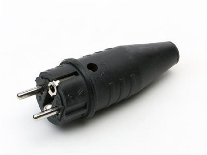 Vollgummi-SCHUKO-Stecker 3 Mosel-Elektro|1St. Schnellverschluss IP44 x 2,5mm²