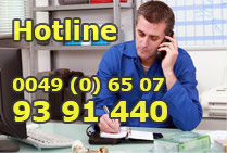 Hotline 0049 (0) 6534 94 999 66